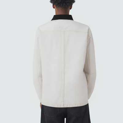 Contrast color lapel outdoor men's casual jacket