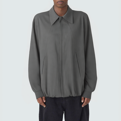 Retro lapel loose men's casual jacket