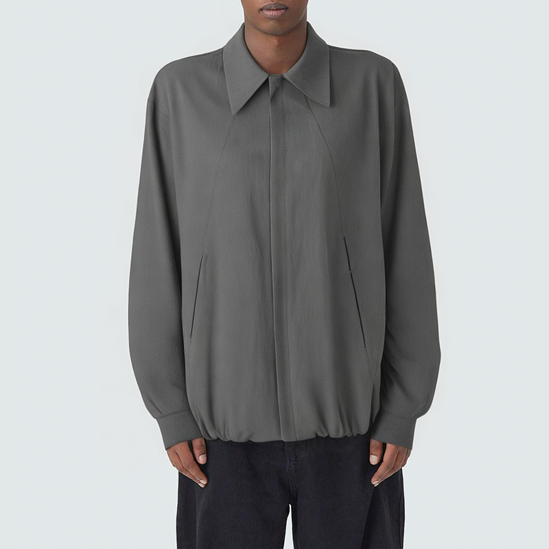 Retro lapel loose men's casual jacket