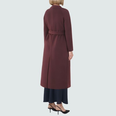 Elegant notch lapel women's wool coat