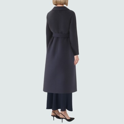 High-quality double-breasted women's wool coat