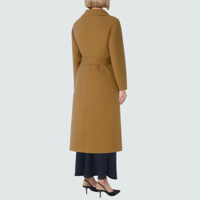 Classic double-breasted warm women's wool coat