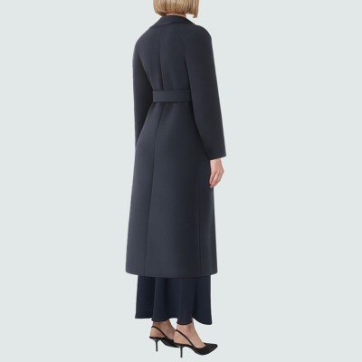 Winter notch lapel warm women's wool coat