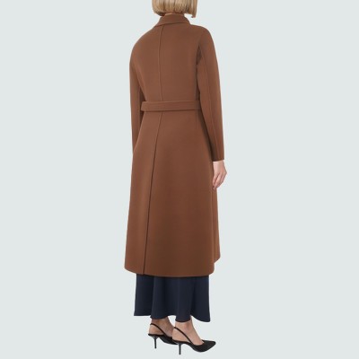 Simple solid color comfortable women's wool coat