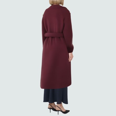 Vintage double-breasted women's wool coat