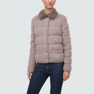 Comfortable and warm short women's down jacket