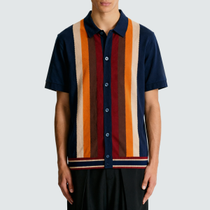 Embroidered Knit Short-Sleeve Golf Polo Shirt