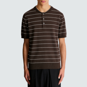 Retro Crew Neck Knitted Cotton T-Shirt