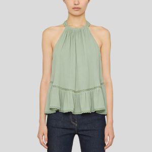 Elegant Embroidered Round Neck Camisole