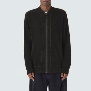 Black stand collar warm men's casual jacket
