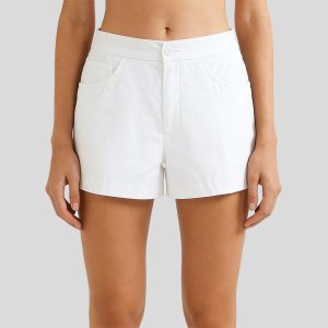Solid color zipper casual cotton mini skirt